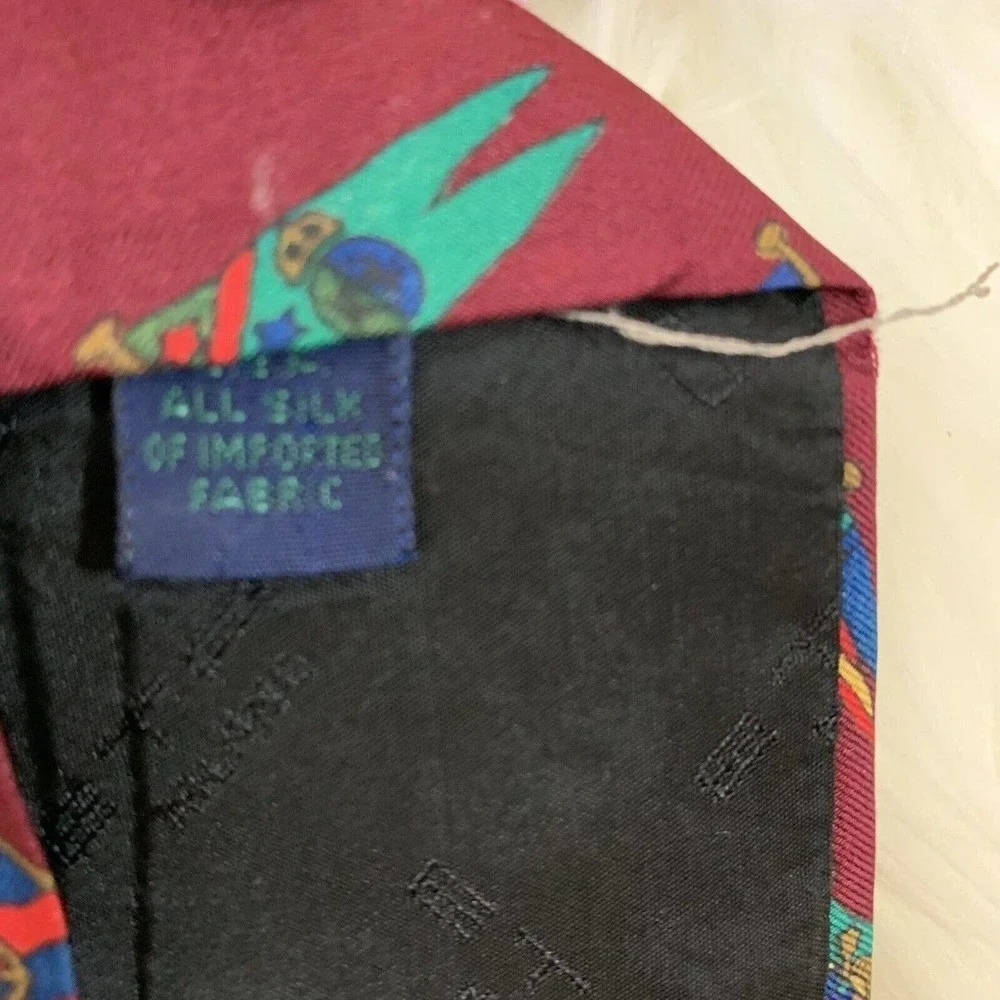 ETRO Mens 100% Silk Neck Tie‎ Flag Printed Countries